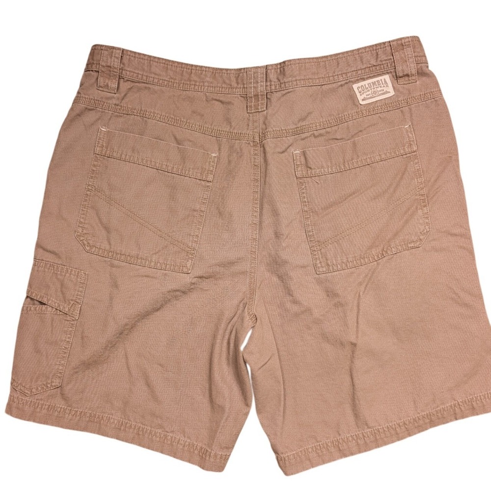Columbia Cargo Shorts Mens 36 Tan Omni-Shield Advanced Repellency Canvas Hiking